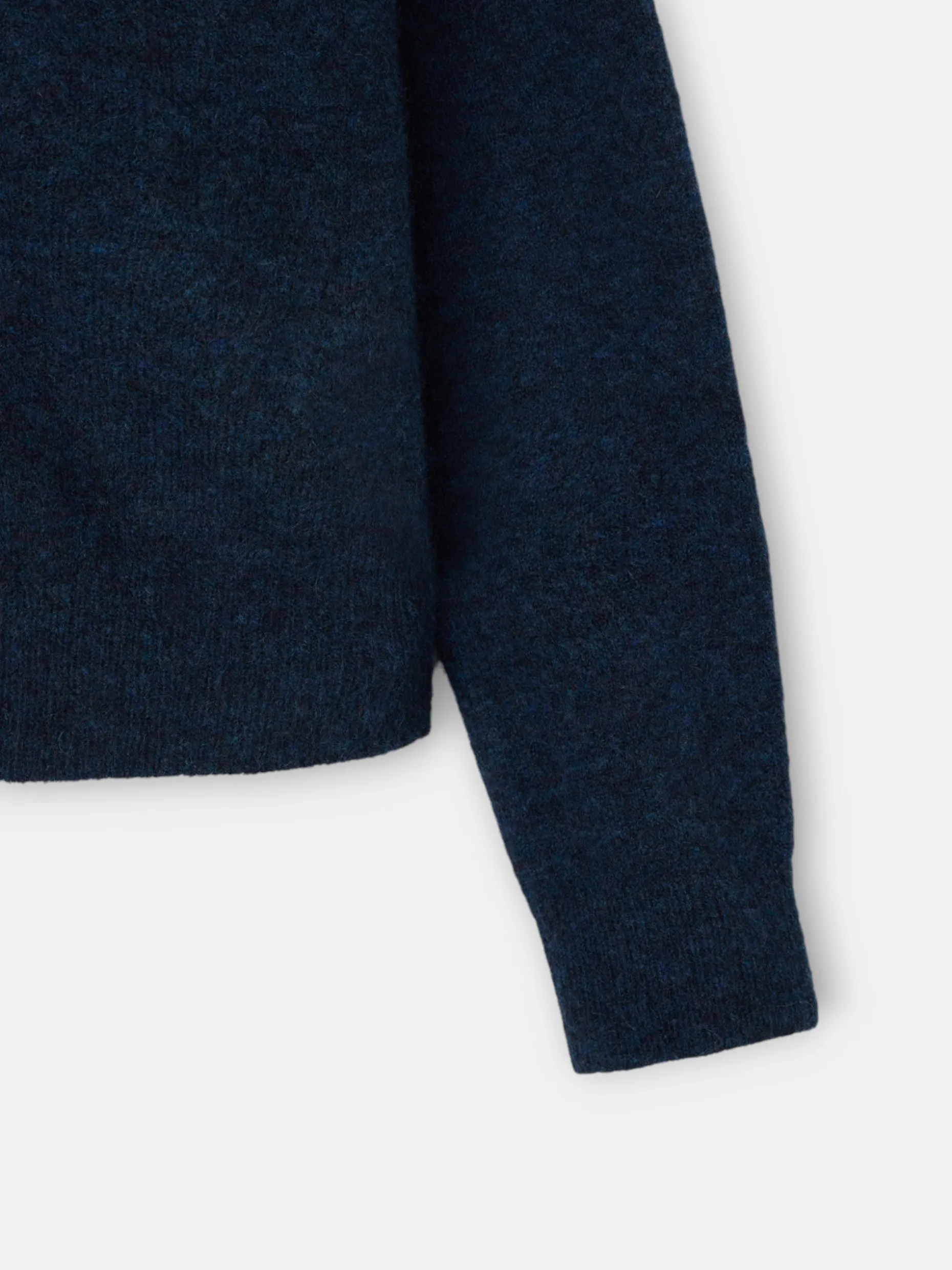 Cardigan cuello bobo contraste marino