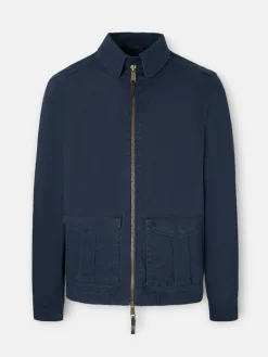 Cazadora garment dye azul marino