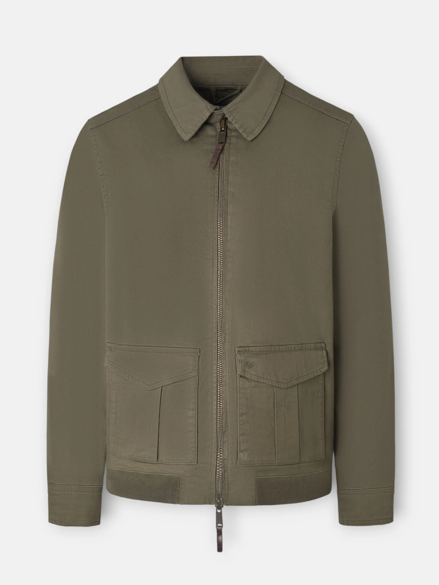 Cazadora garment dye khaki