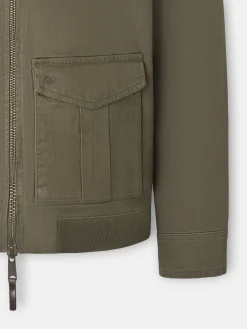 Cazadora garment dye khaki