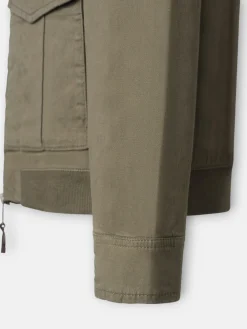 Cazadora garment dye khaki