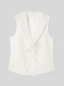 Chaleco chaque clasico blanco roto
