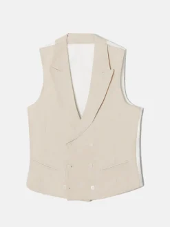 Chaleco chaque clasico gris perla