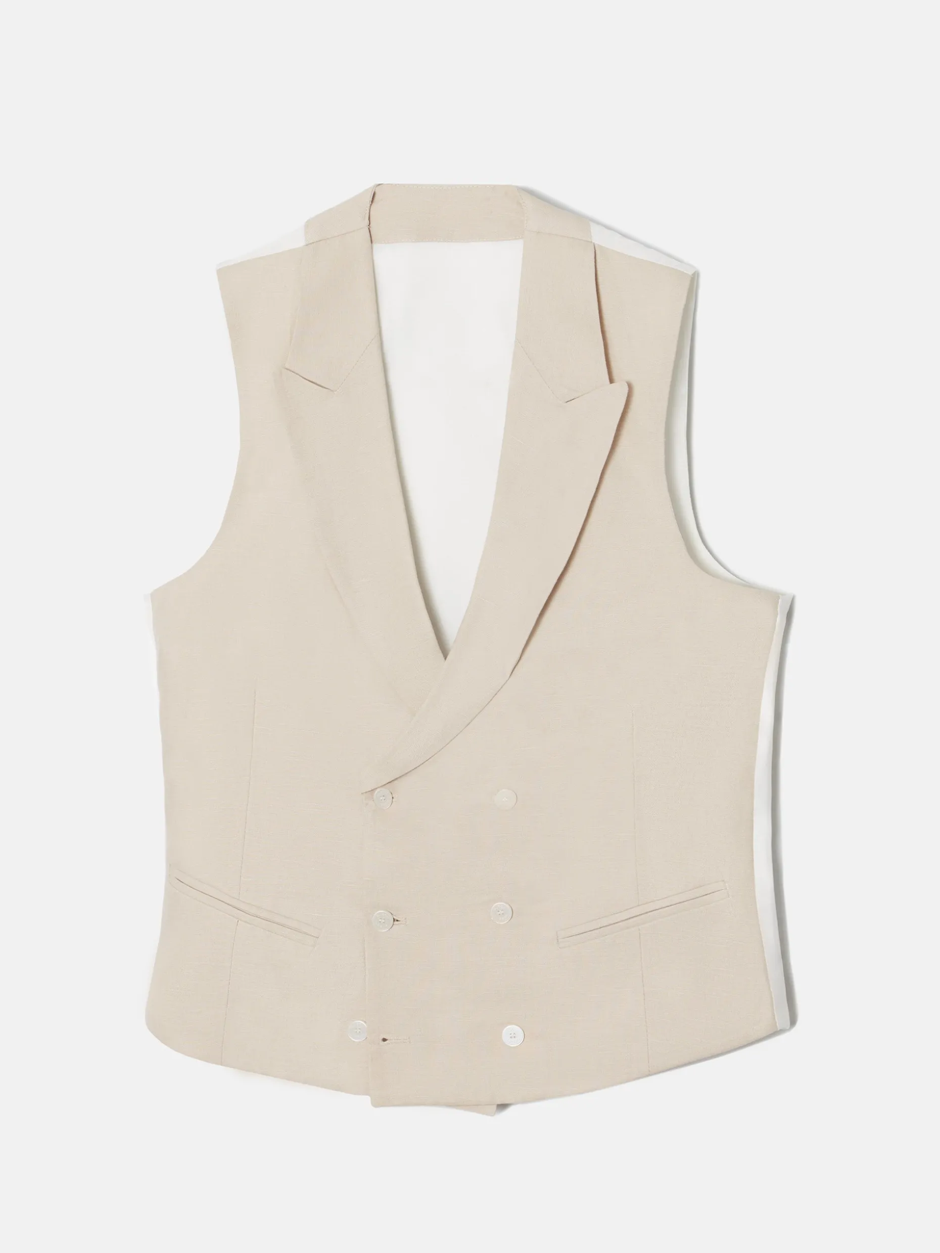 Chaleco chaque clasico gris perla