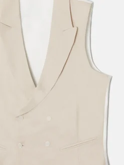Chaleco chaque clasico gris perla