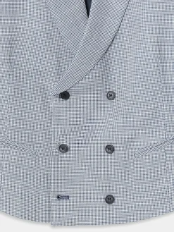 Chaleco chaque clasico pata de gallo azul