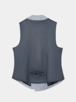 Chaleco chaque clasico pata de gallo azul