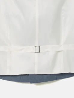 Chaleco chaque cuello redondo azul pizarra