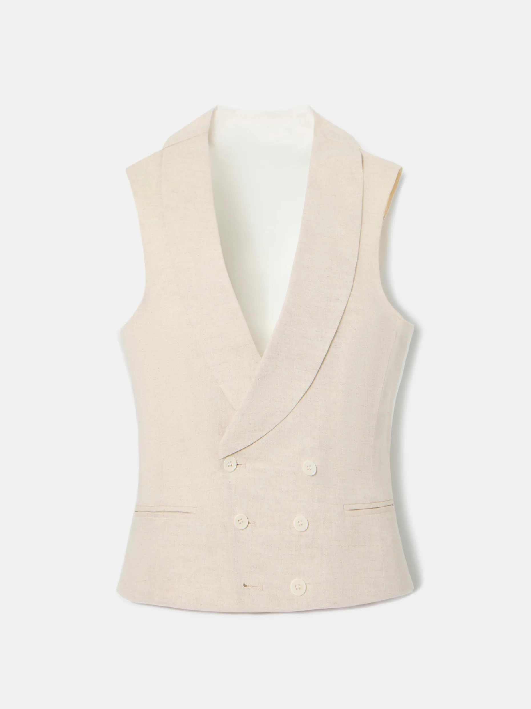 Chaleco chaque cuello redondo tierra