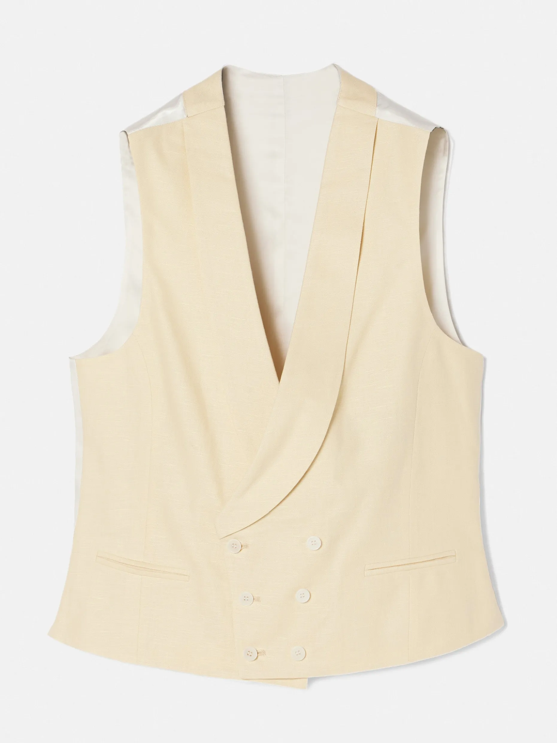 Chaleco chaque cuello redondo camel