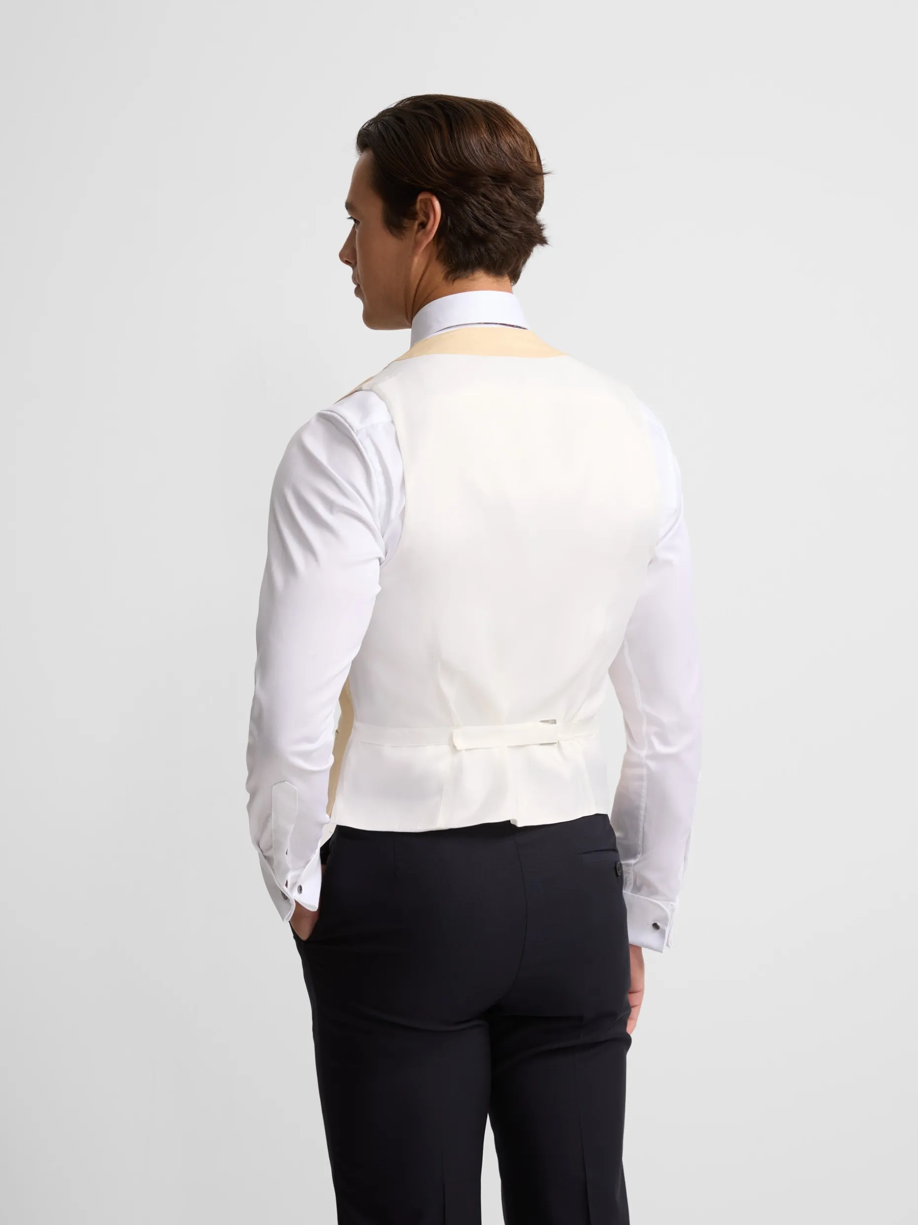 Chaleco chaque cuello redondo camel
