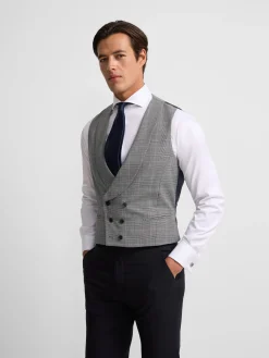 Chaleco chaque silbon principe de gales gris