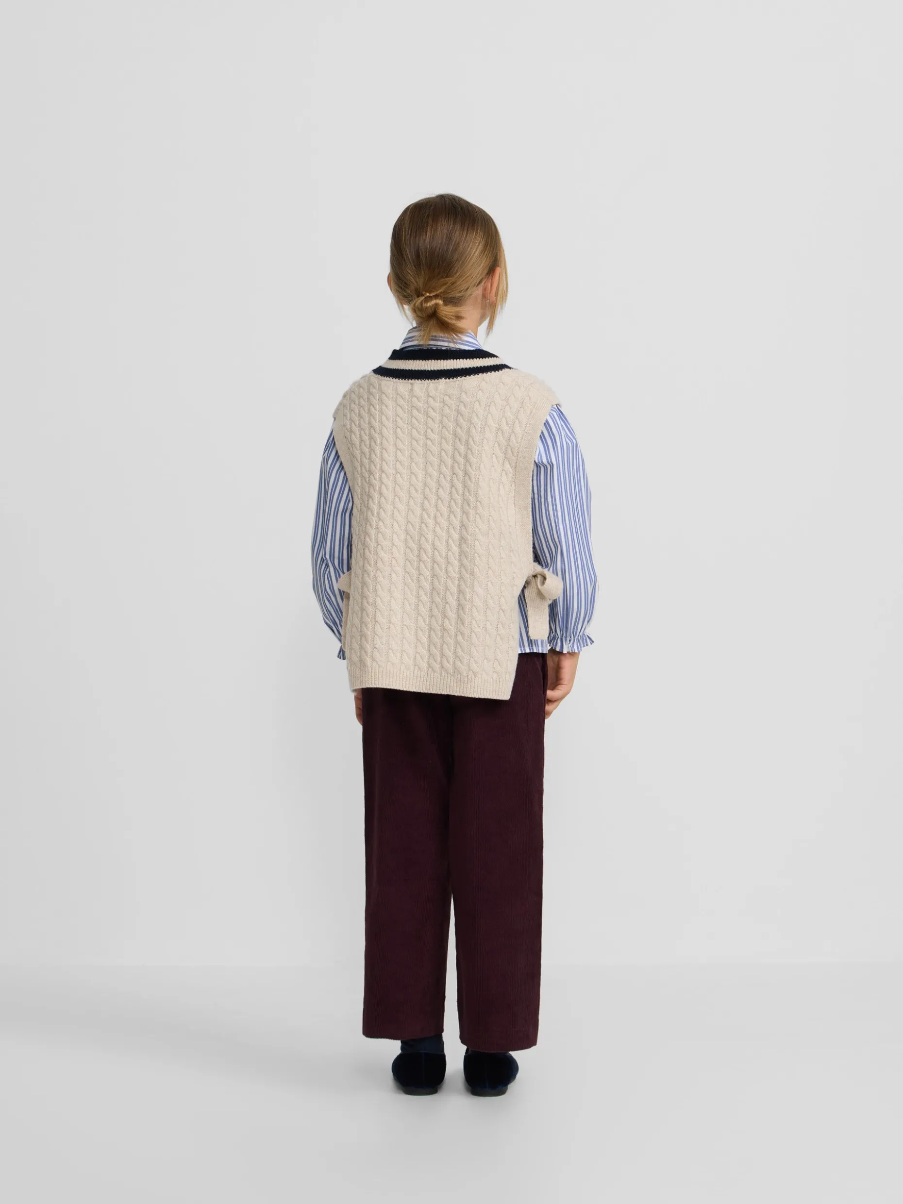 Chaleco girl punto college crudo