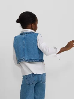 Chaleco girl trenza denim