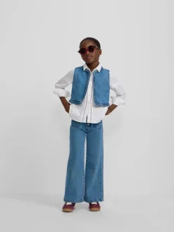 Chaleco girl trenza denim