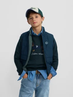 Chaleco kids reversible verde marino