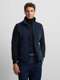 Chaleco polar clasico azul marino