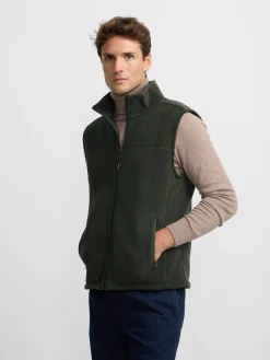 Chaleco polar clasico verde