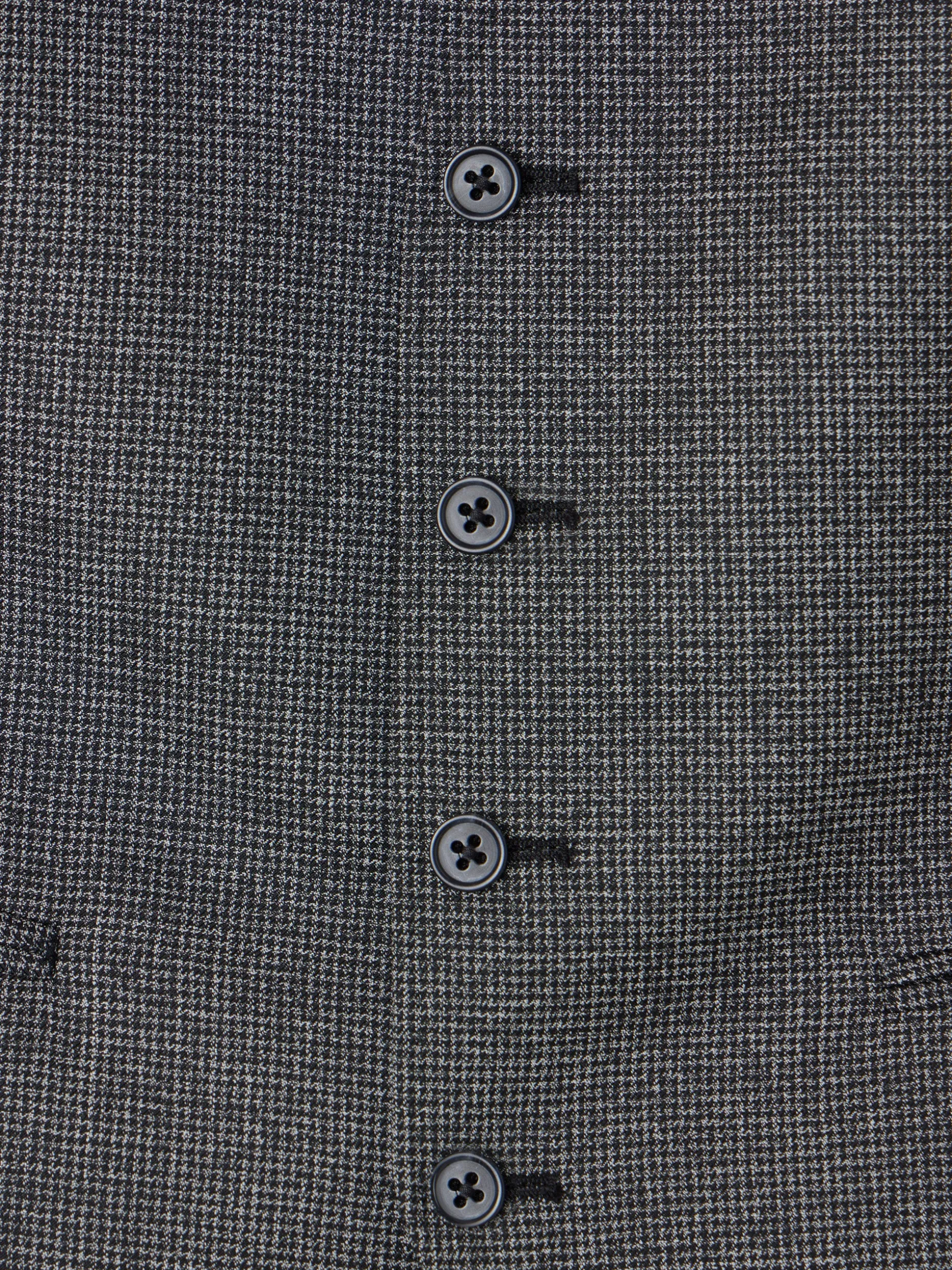 Chaleco recto traje pata de gallo gris