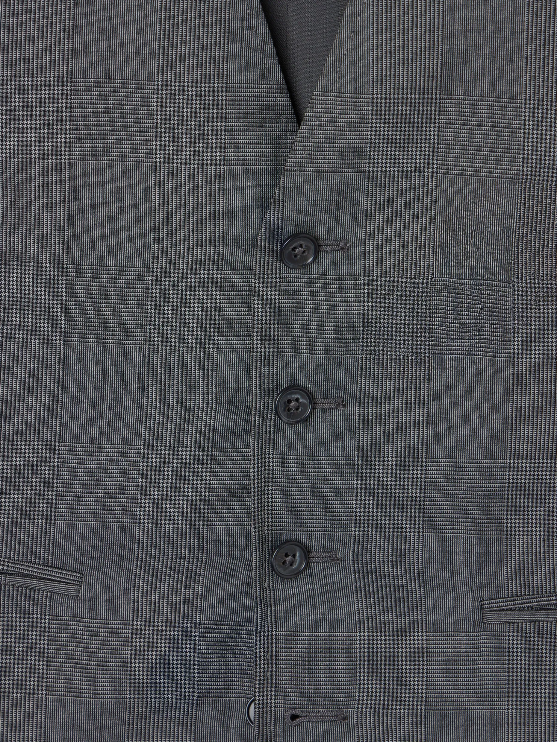 Chaleco recto traje principe de gales gris
