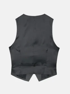 Chaleco recto traje principe de gales gris