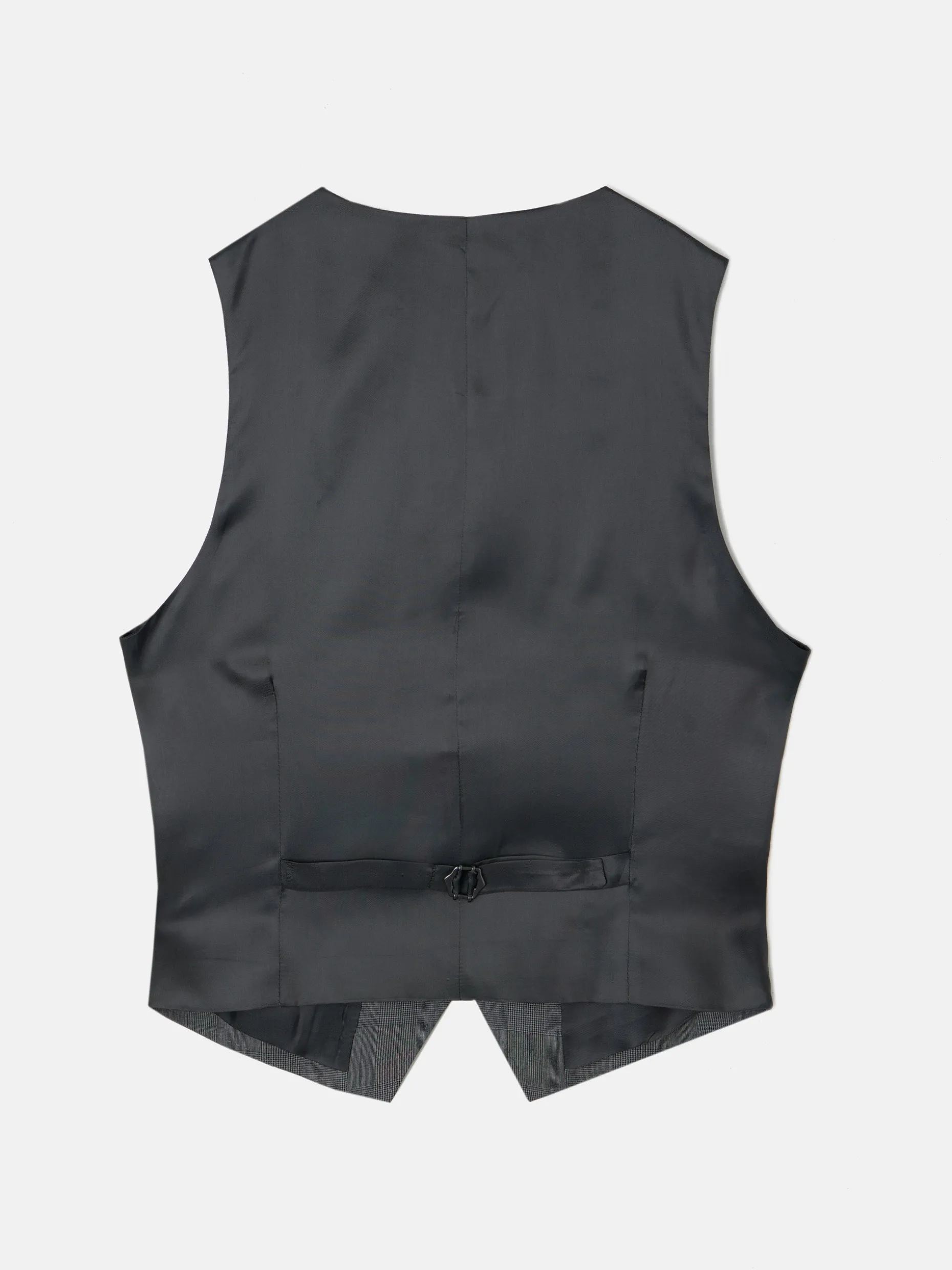 Chaleco recto traje principe de gales gris