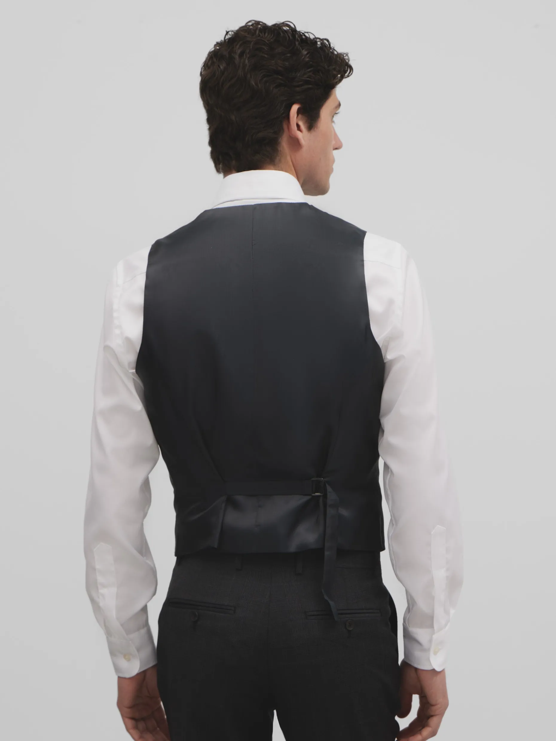 Chaleco traje principe de gales gris