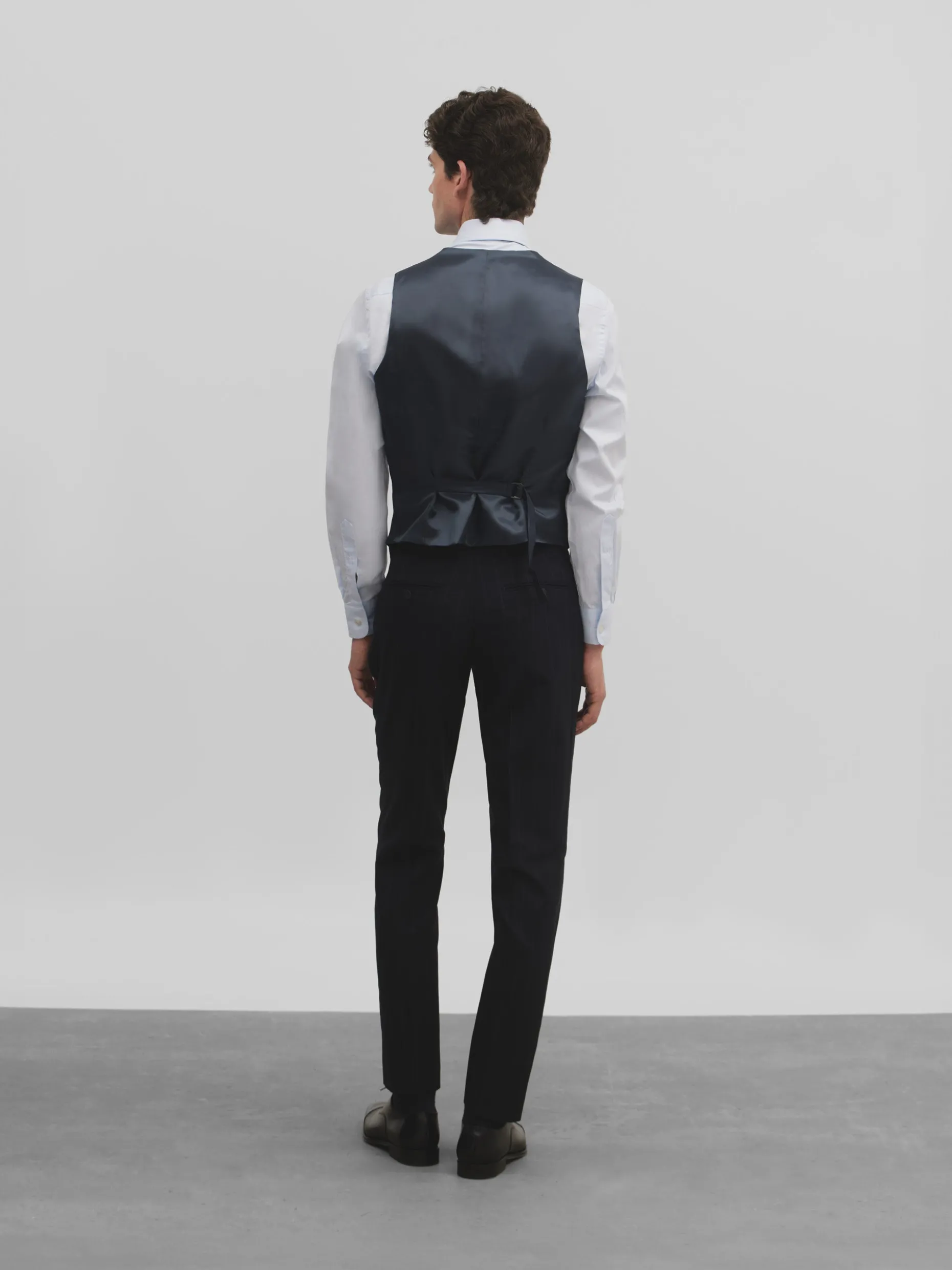 Chaleco traje raya diplomatica azul marino