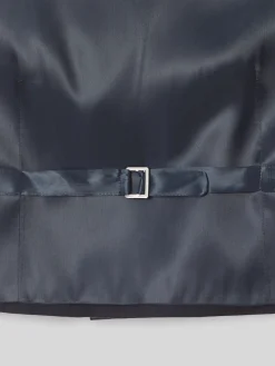 Chaleco vestir stretch cuello redondo azul marino