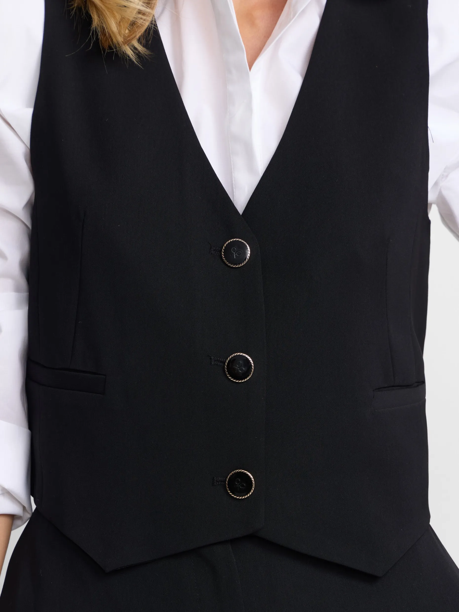 Chaleco woman clasico sastre negro