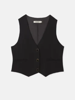 Chaleco woman clasico sastre negro