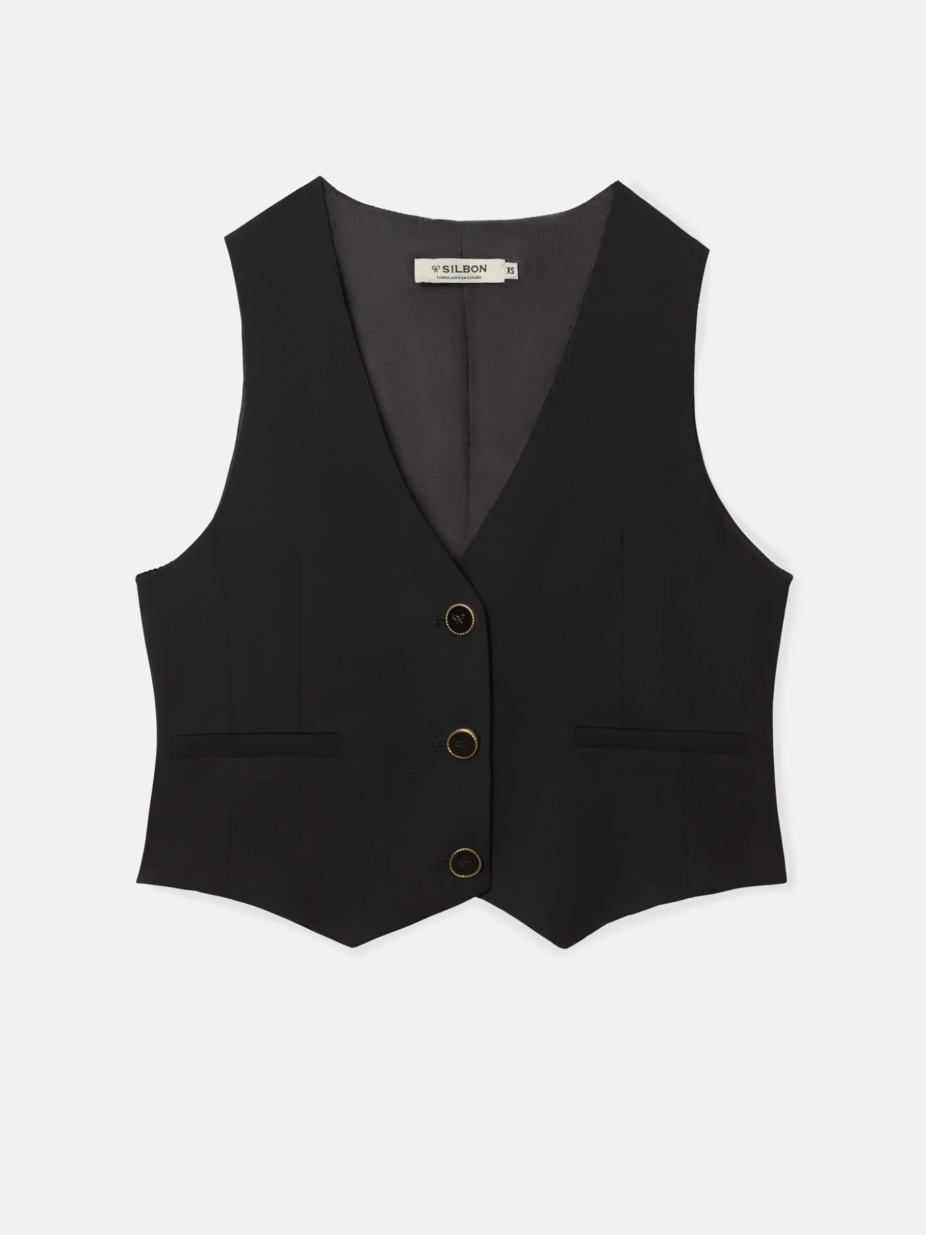 Chaleco woman clasico sastre negro