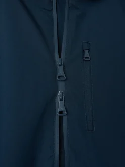 Chaqueta capucha cortavientos marino