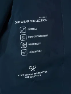 Chaqueta capucha cortavientos marino