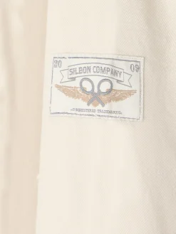 Chaqueta cinturon beige