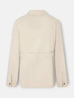 Chaqueta cinturon beige