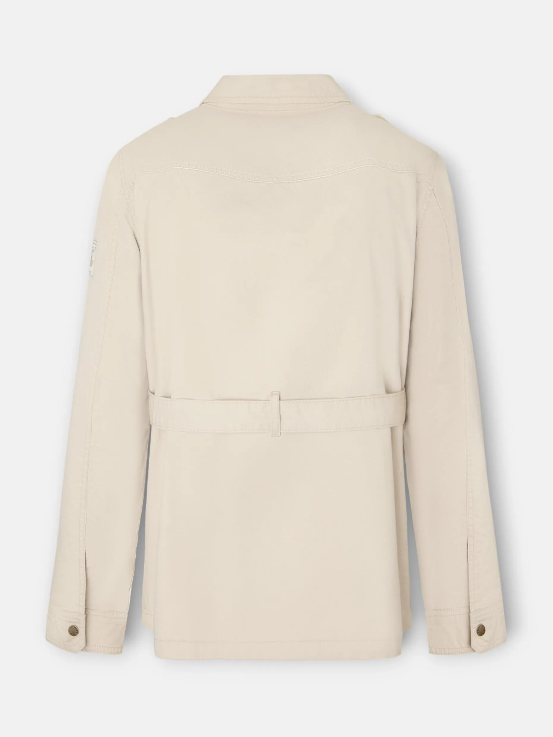 Chaqueta cinturon beige