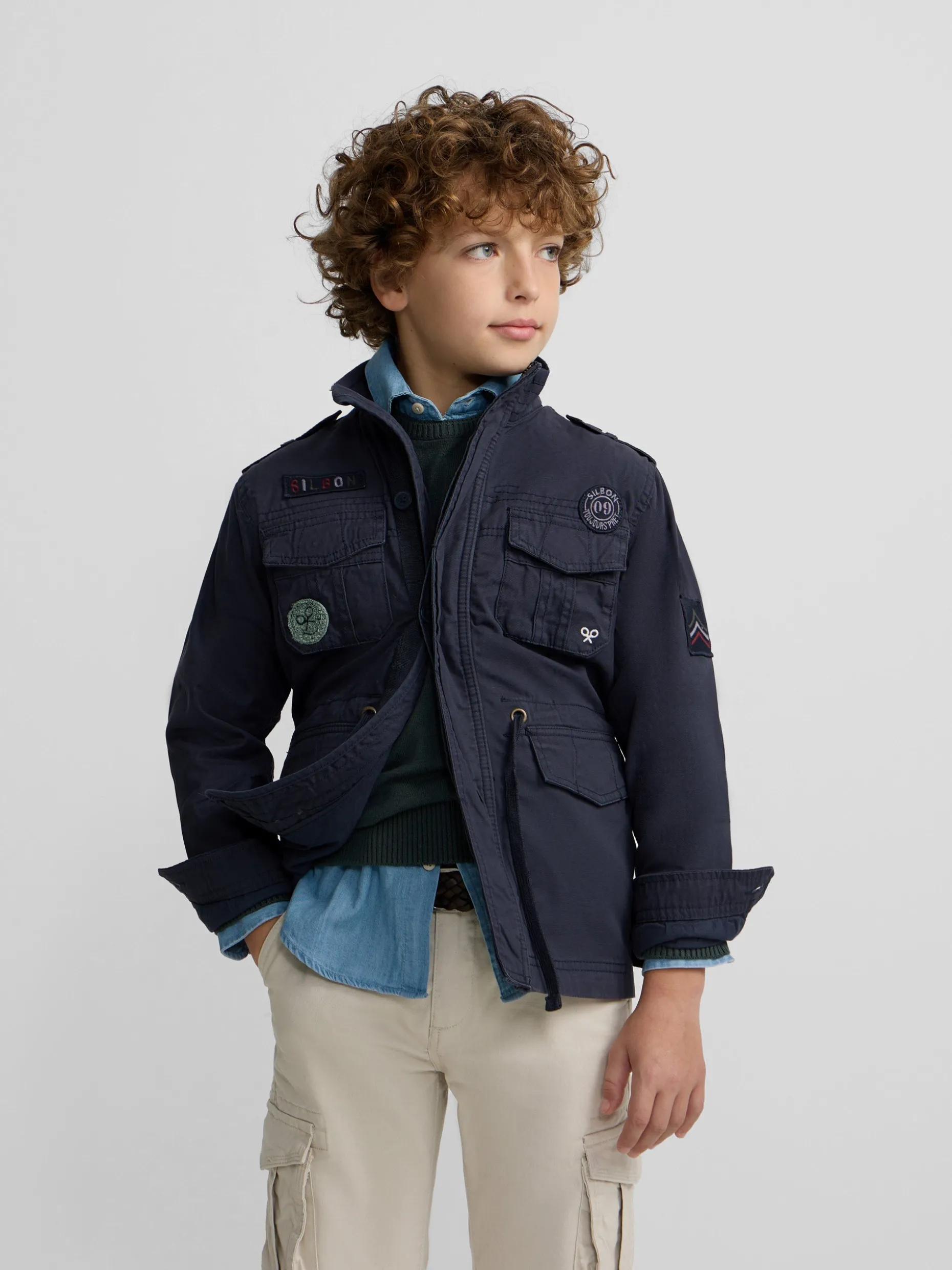 Chaqueta kids military azul marino