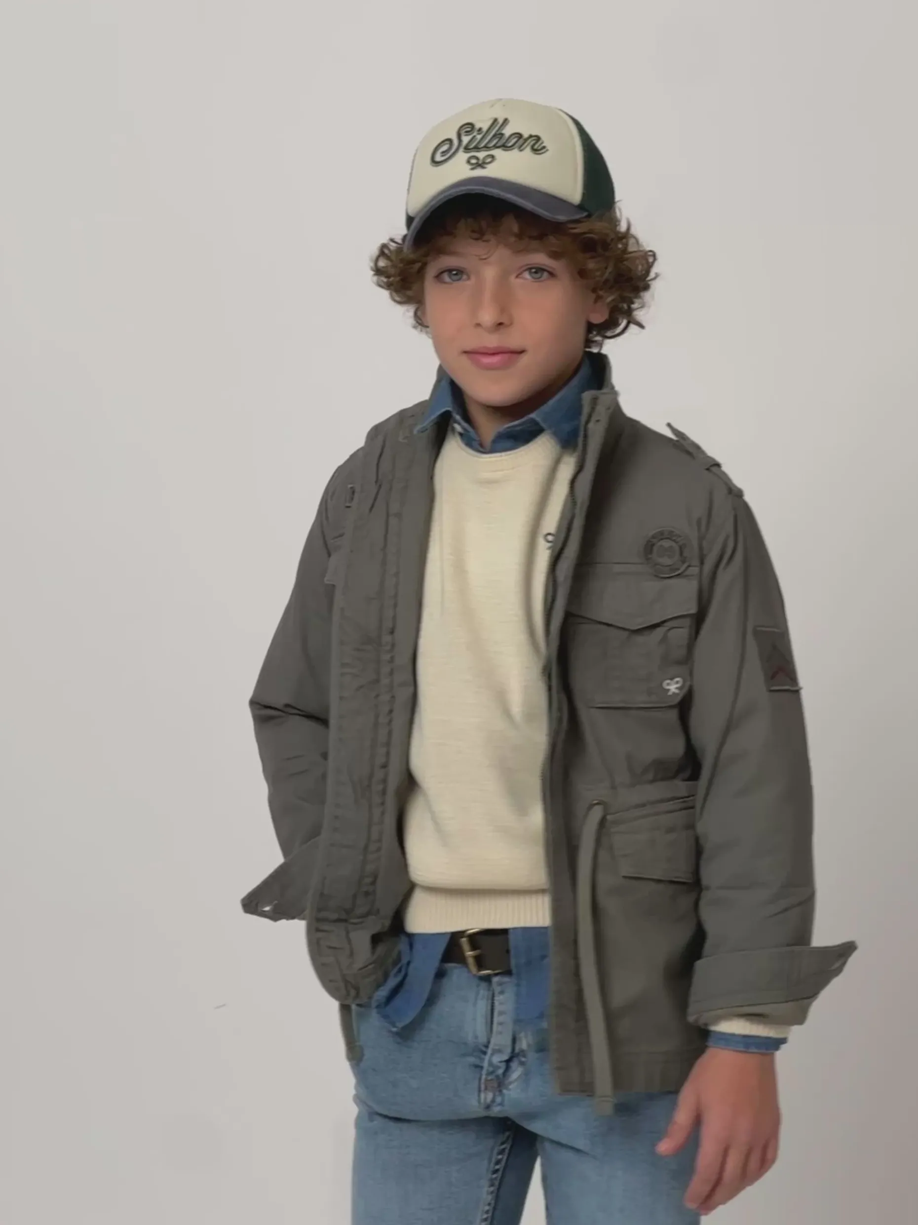 Chaqueta kids military verde