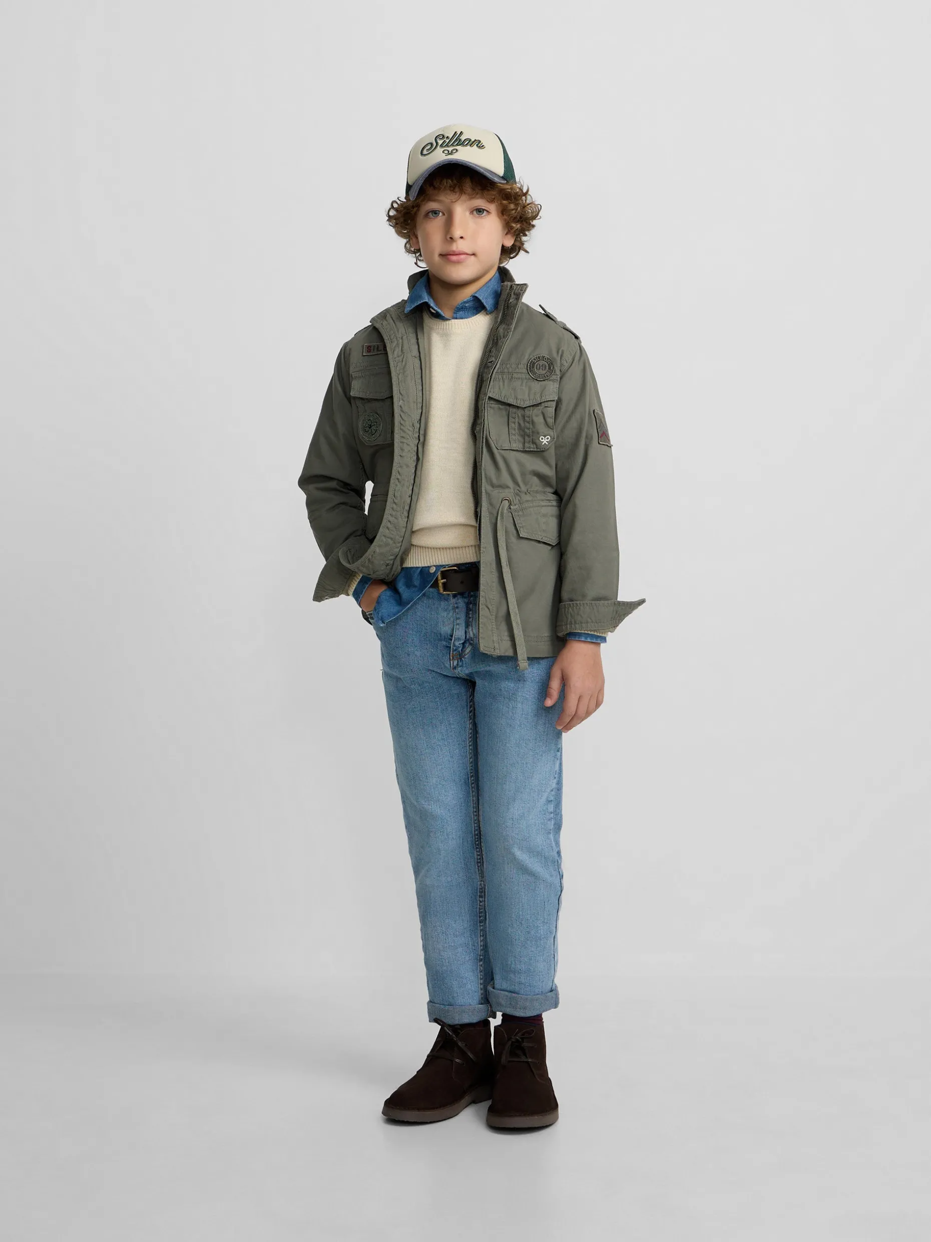 Chaqueta kids military verde