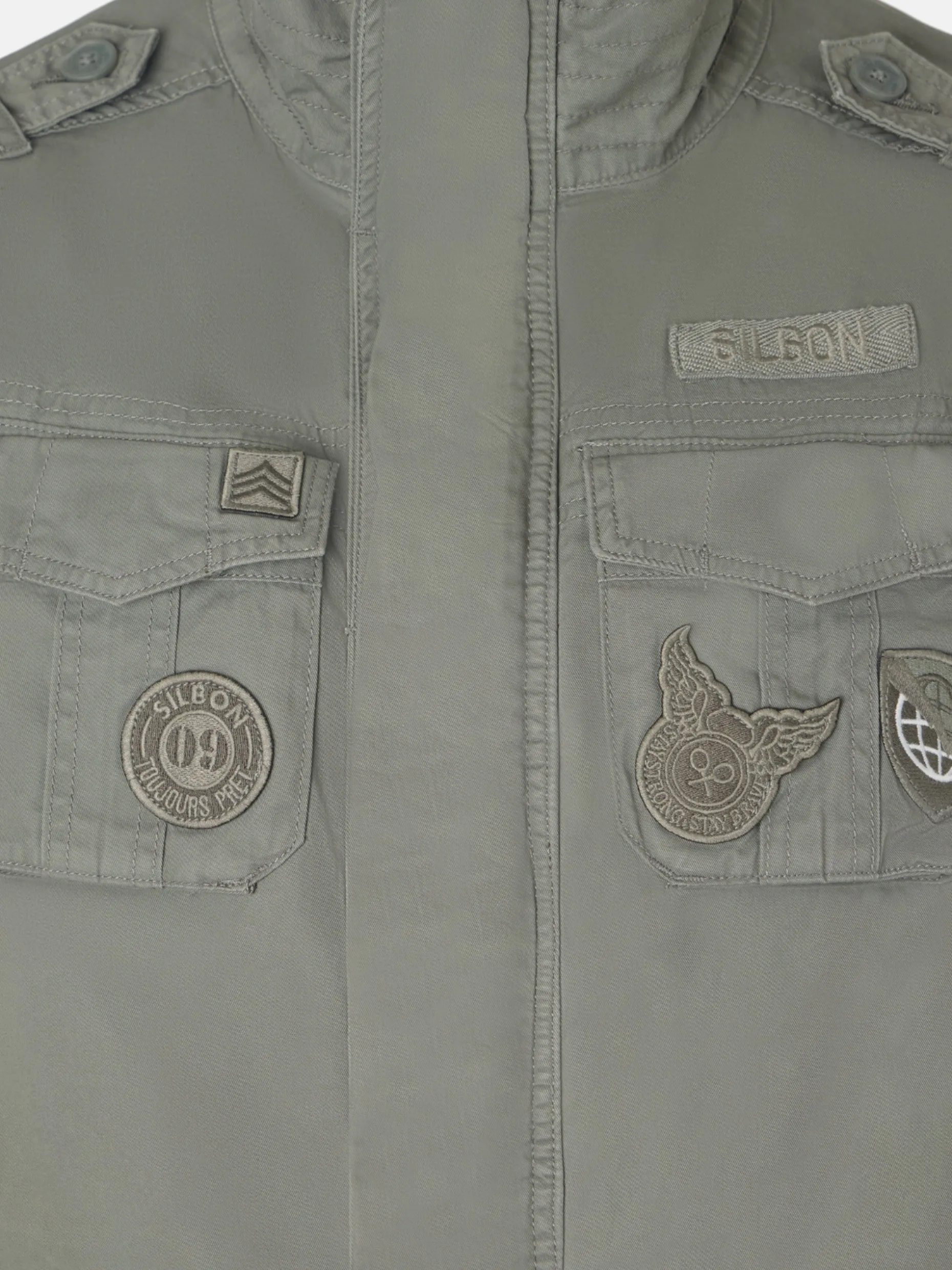 Chaqueta militar parches dye verde