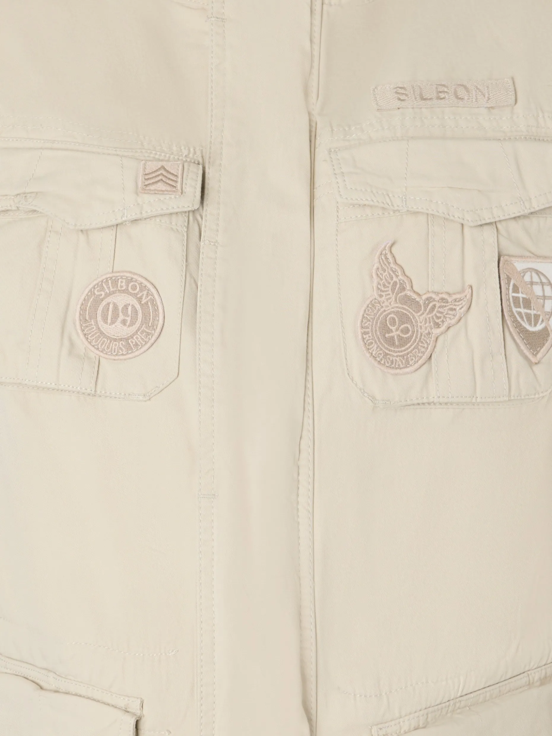 Chaqueta militar parches dye beige