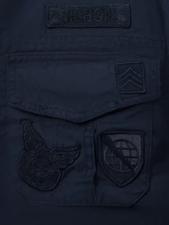 Chaqueta militar parches dye azul marino