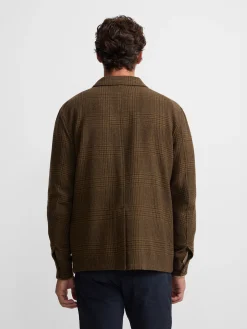 Chaqueta principe de gales bolsillos marron