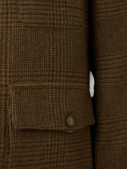 Chaqueta principe de gales bolsillos marron