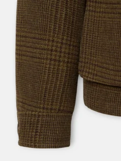 Chaqueta principe de gales bolsillos marron