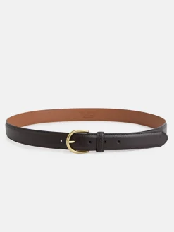 Cinturon clasico piel marron