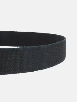 Cinturon piel lona azul indigo