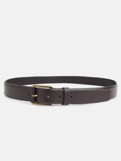 Cinturon piel marron oscuro