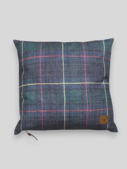 Cojin cuadro tartan verde